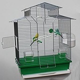 Vogelkäfig,Wellensittichkäfig,Exotenkäfig,60 cm Vogelkäfig Vogelbauer Wellensittich Kanarien Voliere Vogelhaus Käfig IZA 2 II grün