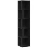 vidaXL Eckschrank Schwarz Eiche 33x33x164,5 cm Holzwerkstoff