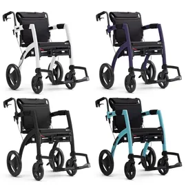 Rollz Motion 2.1 Rollator und Rollstuhl faltbar blau