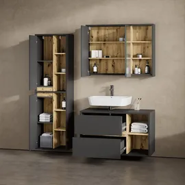 livinity Waschbeckenunterschrank 100 x 60 cm Grau