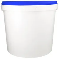 FixedByU Eimer mit Deckel 10 L blau/weiß, (PP) lebensmittelecht