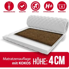 Fdm Topper KOKOS-KALTSCHAUM 200 x 200 cm Weiß