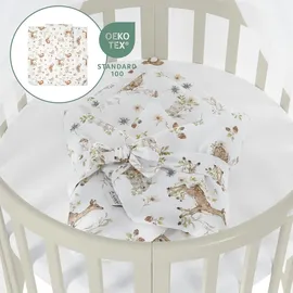 Waldin Babybett OWAL Kinderbett 7in1 mit Matratze, mitwachsendes Kinder-Bett
