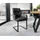 DeLife Freischwinger Zelia-Flex Leder schwarz
