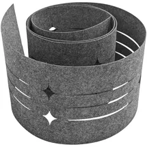 zaun|zu® Sichtschutzstreifen 255 x 15 cm Schwarzgrau Vlies 2 St.