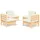 vidaXL Garten-Lounge-Set 4-tlg. creme Kiefernholz