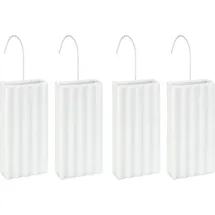 Wenko Luftbefeuchter Mod. Linien aus Keramik, 4er Set, Verdunster mit Metallaufhängung,