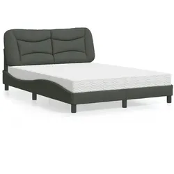 Bett mit Matratze – Dunkelgrau, 120x200 cm – Komfort trifft modernes Design