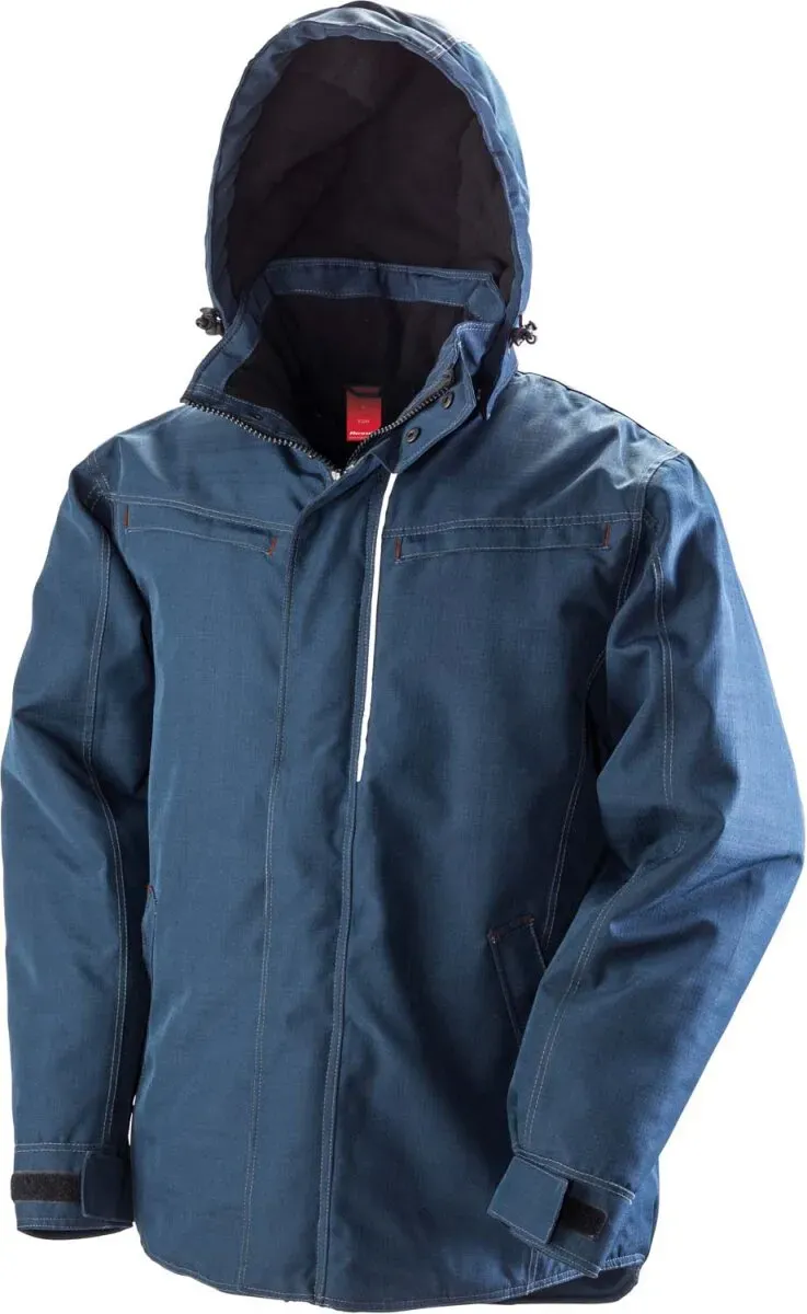 Result Herren Workwear Jacke in Denim Struktur Winter-Jacke R326X navy 4XL