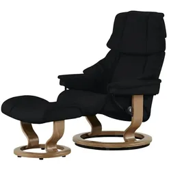 Stressless Relaxsessel mit Hocker  Reno ¦ schwarz ¦ Maße (cm): B: 75 H: 106 T: 75