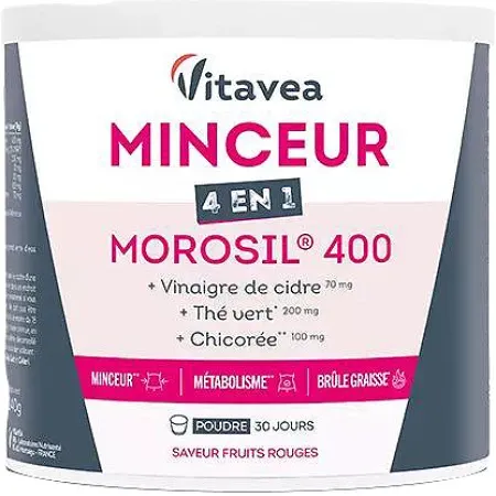 Vitavea Schlank 4in1 Morosil 400mg Stoffwechsel Fettverbrennung 30 Tage Kur Pulver 240g