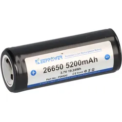 Keeppower 26650 Li-Ion Akku 3,7V 5200mAh (geschützt) - 10A