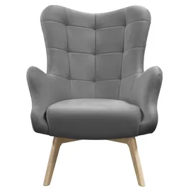 lookway Relaxsessel gepolstert 80 x 105 x 86 cm Grau