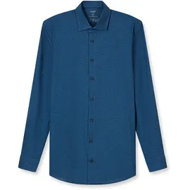 Olymp Businesshemd OLYMP Level Five body fit Jerseyshirt", Herren, Gr. 40, Normaler Arm, rauchblau, 92% Baumwolle, 8% Elasthan, Hemden,