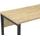 OTTO home Schreibtisch OTTO HOME "Moid", braun (eiche natur, schwarz, eiche natur), B:100cm H:75cm T:50cm, Tische, Schreibtisch, Computertisch, Kabeldurchlass, Metallkufen, Breite 100 cm