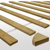 FURNIFY Lattenrost Rollrost Bettrost Lattenrahmen aus Kieferholz für Bett und Matratzen - Stabiles Massivholz (140 x 200 cm)