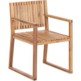 Beliani Sassari II Gartenstuhl 54 x 80 x 54 cm hellbraun 2 St.