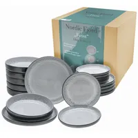 CreaTable Nordic Fjord Tafelservice 18-tlg. grau