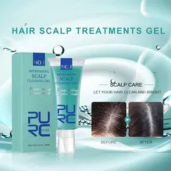 PURC Haar-Kopfhaut-Gel, Anti-Schuppen-Peeling, erfrischendes Anti-Juckreiz-Nährprodukt, Haarpflege, 60 ml
