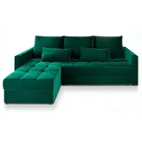 masseno Eckcouch Polyester 2-Sitzer Grün