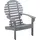 vidaXL Adirondack-Stuhl Gartensessel 69 x 96 x 89 cm grau