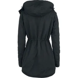 Rock Rebel by EMP Damen schwarze Winterjacke mit Nieten 4XL - 4XL