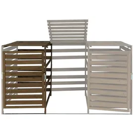 Mendler Mülltonnenverkleidung HWC-H62 114 x 67 x 97 cm dunkelbraun