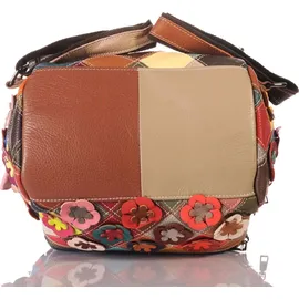 KMISSO City Backpack Pachwork Rucksack Blumen Bunt Himmelblau