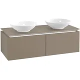 Villeroy & Boch Legato Waschtischunterschrank für zwei Waschbecken | 2 Auszüge | Breite 1200 mm##Mit LED-Beleuchtung Für .. B583L0VG