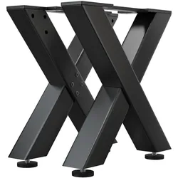 Stuhl & Bank Kufen | Füße: 6x6cm | B40xH43cm | Schwarz | X Bankgestell Bankkufen, Sitzbank Kufen