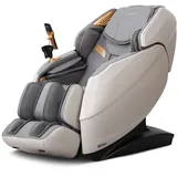 Naipo 3D Massagesessel R50 weiß, High-End Massagestuhl, Wärmefuktion, Grau