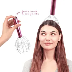 Elektrisches Kopfhautmassagegerät, tragbares Kopfkratzer-Massagegerät, Handkratzer zur Kopfentspannung der Kopfhaut