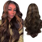 Human Hair Perücke Highlight 4x4 Lace Closure Perücke For Women Brazilian Remy Hair Honey Blonde Human Hair Perücke 100% Unprocessed Virgin Hair Perücke 22 Inch