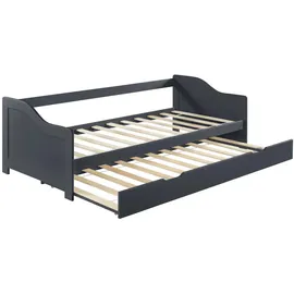 [en.casa] Sofabett 90 x 200 cm Dunkelgrau