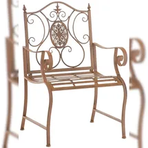 CLP Gartenstuhl Punjab 62 x 62 x 94 cm antik braun mit Armlehne