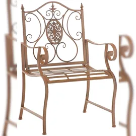 CLP Gartenstuhl Punjab 62 x 62 x 94 cm antik braun mit Armlehne