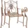 CLP Gartenstuhl Punjab 62 x 62 x 94 cm antik braun mit Armlehne