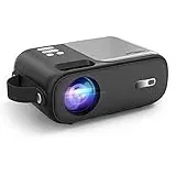 Mini Beamer 5G WiFi Bluetooth Full HD 1080P Unterstützt, HORLAT Beamer klein 9800 Lumen Tragbarer Projektor mit ±15° Trapezkorrektur, Heimkino Projektor für Smartphone