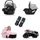 Chipolino Kinderwagen Elite 3 in 1 i-Size Babyschale Sportsitz Babywanne Tasche pink - Rosa