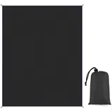 FANSU Strandmatte Outdoor, Picknickdecke Wasserdicht, Picknickdecke 200x200, Stranddecke Sandfrei, Waschbare Stranddecke für Strand, Camping, Picknick, Outdoor (100x140cm,Schwarz)
