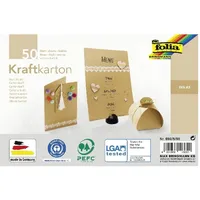Folia Tonpapier Kraftkarton braun 230 g/qm 50 Blatt
