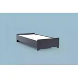 xlmoebel Jugendbett mit weicher Polsterung 100 x 200 cm Holz lackiert schwarz