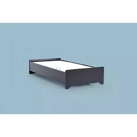 xlmoebel Jugendbett mit weicher Polsterung 100 x 200 cm Holz lackiert schwarz