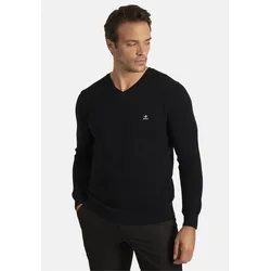 V-Ausschnitt-Pullover SIR RAYMOND TAILOR "Liva", Herren, Gr. XXL, blau, 100% Baumwolle, unifarben, casual, normal, V-Ausschnitt, Langarm, Pullover, mit elegantem V-Ausschnitt