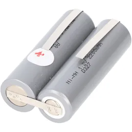 AccuCell Akku passend für Haarschneider 2,4 Volt NiMH Mignon AA 2000 mAh 49x15x28 mm