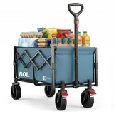 sunula Bollerwagen Faltbar Klein 80L 100KG blau