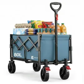 sunula Bollerwagen Faltbar Klein 80L 100KG blau