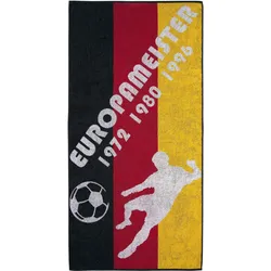 Badetuch DYCKHOFF "Europameister", bunt, B:70cm L:140cm, Zwirnfrottee, Obermaterial: 100% Baumwolle, Handtücher (Packung)
