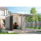 Karibu Gerätehaus Titanium 2 SET 4,14 x 2,09 m Grau