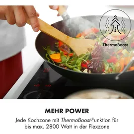 Klarstein Induktionskochfeld, Glaskeramik Kochfeld, Induktionskochfeld mit 4 Platten, Einbau-Induktionskochfeld mit Touch-Display, Digitalanzeige und Timer-Funktion, Schnelles Aufheizen, 7000 Watt